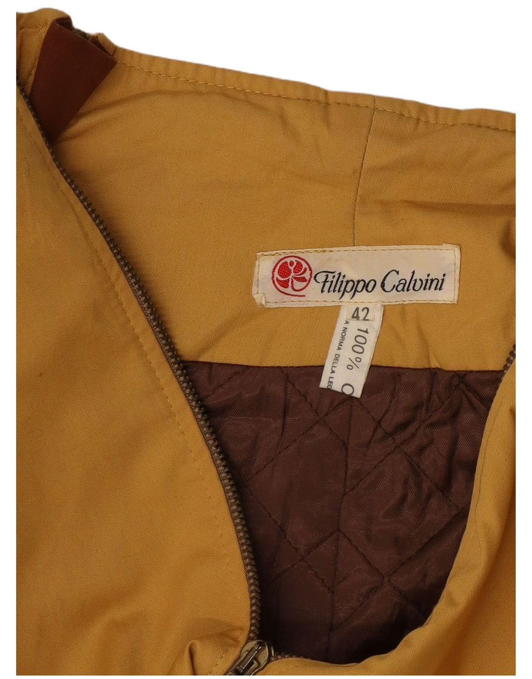 Vintage Γυναικείο Bomber Jacket IT 42 Medium Yellow Cotton