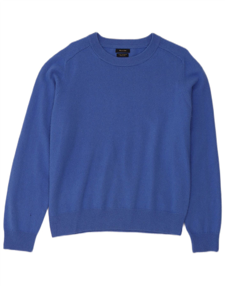 Ανδρικό πουλόβερ Massimo Dutti Crew Neck Jumper XL Blue Wool