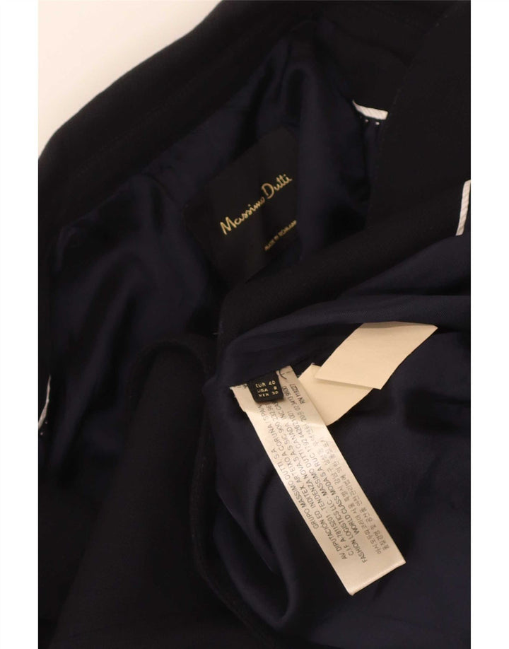 Massimo Dutti Γυναικείο τζάκετ μπλέιζερ με 1 κουμπί EU 40 Μεσαίο Navy Blue Viscose