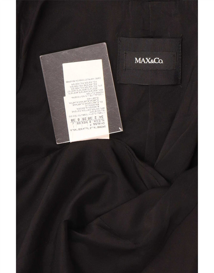 Max&Co. Γυναικείο μπουφάν Blazer 3/4 μανίκι UK 6 XS μαύρο βαμβακερό