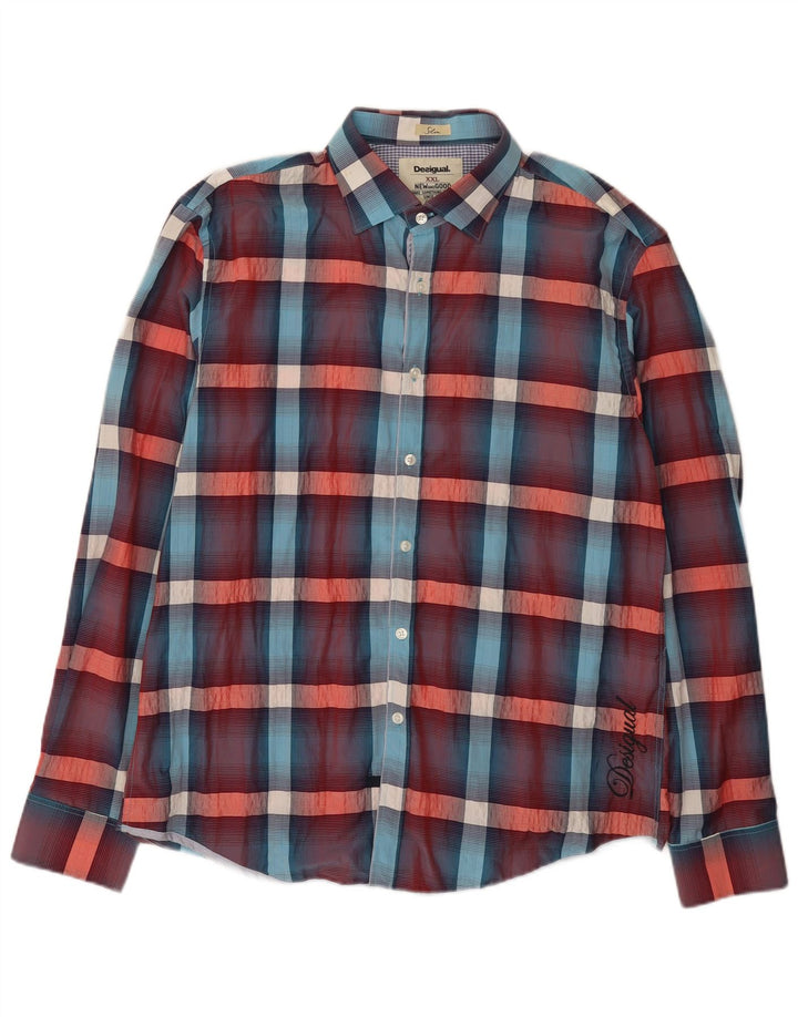 Ανδρικό πουκάμισο Desigual Slim 2XL Πολύχρωμο βαμβακερό