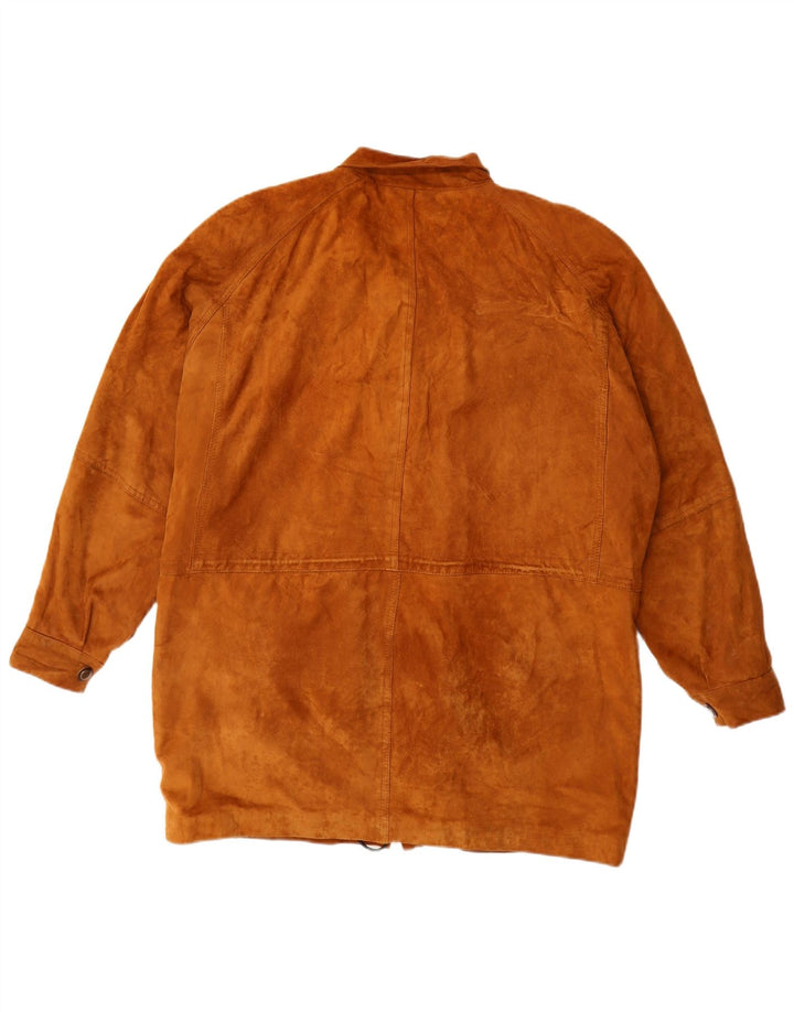 Vintage γυναικείο σουέτ πανωφόρι UK 16 Large Brown