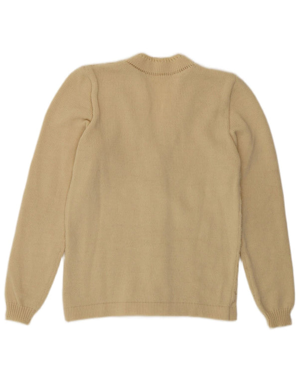 Vintage Γυναικεία Ζακέτα UK 10 Small Beige Geometric
