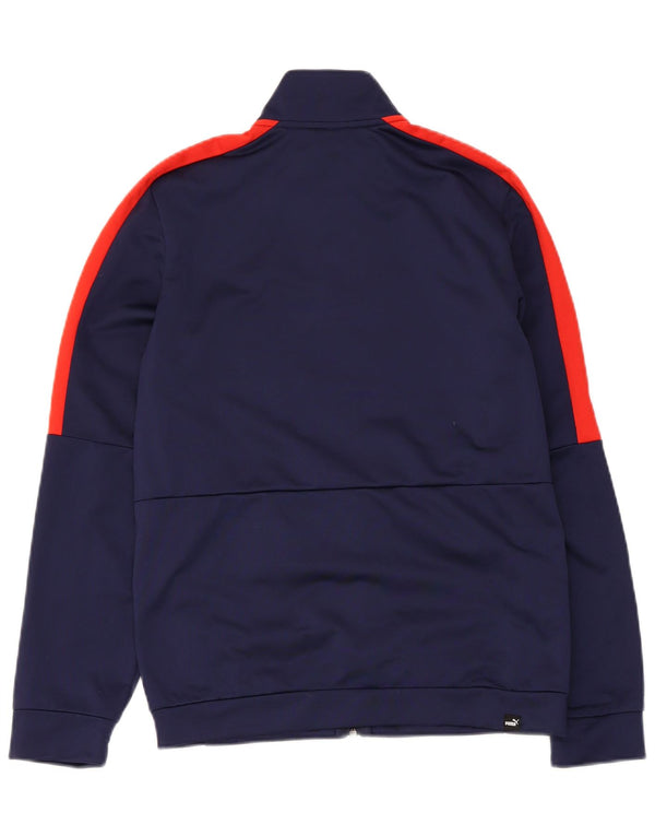 Puma Boys Graphic αθλητική φόρμα Top μπουφάν 13-14 ετών Navy Blue Colorblock
