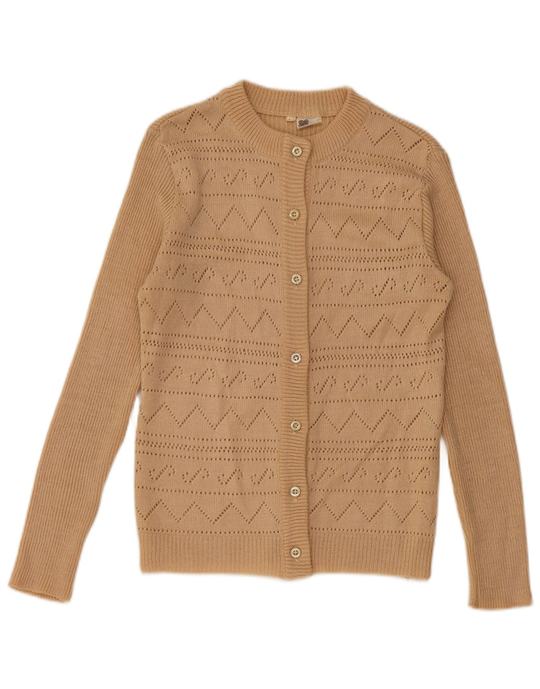 Vintage Γυναικεία Ζακέτα πουλόβερ IT 44 Medium Beige Angora