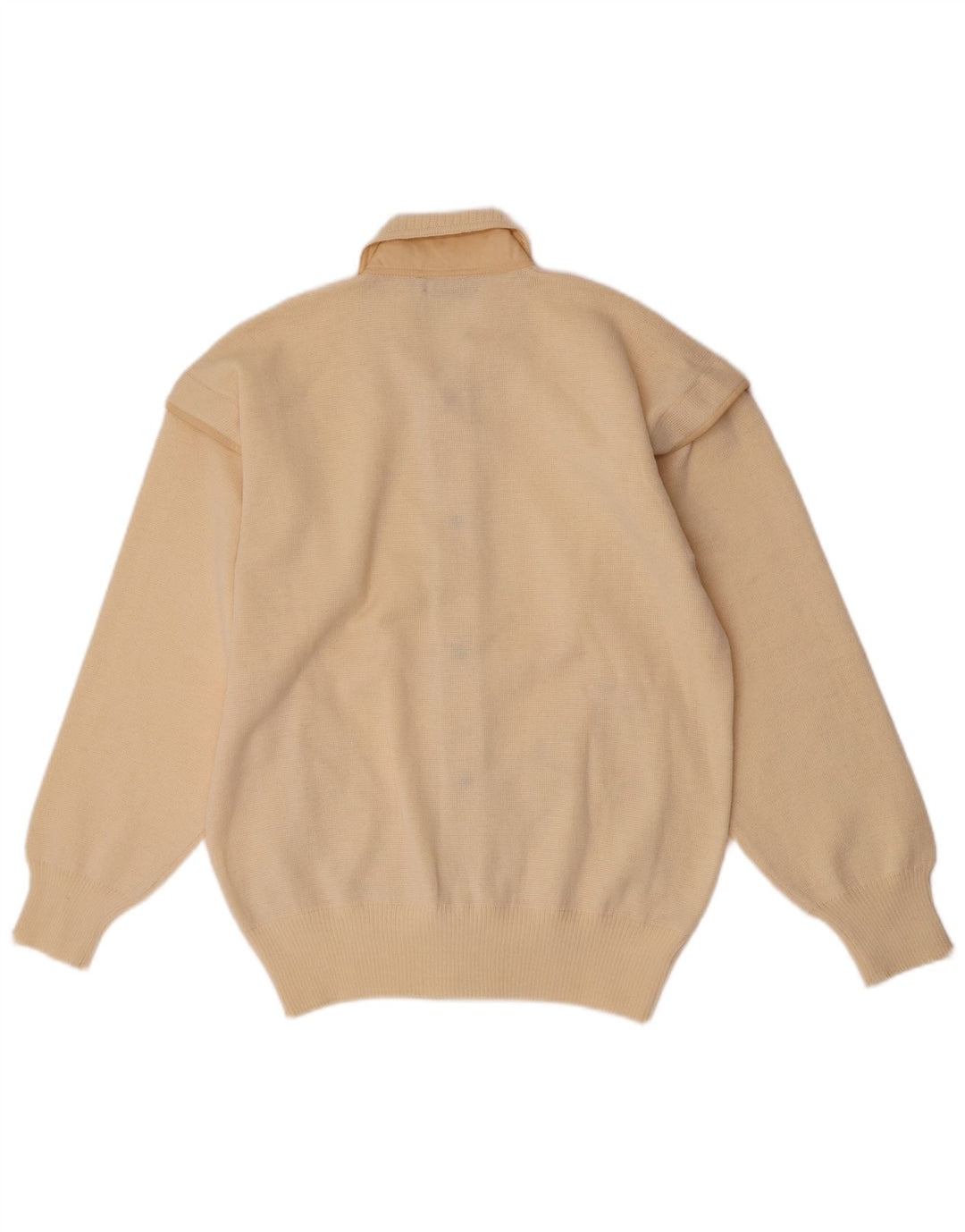 Vintage Ανδρική Ζακέτα πουλόβερ μεσαίου μπεζ μαλλί