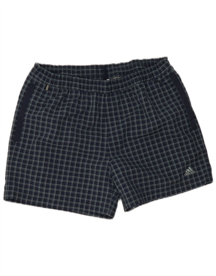 Ανδρικό σορτς κολύμβησης Adidas, μεσαίο μπλε Navy Check Polyamide
