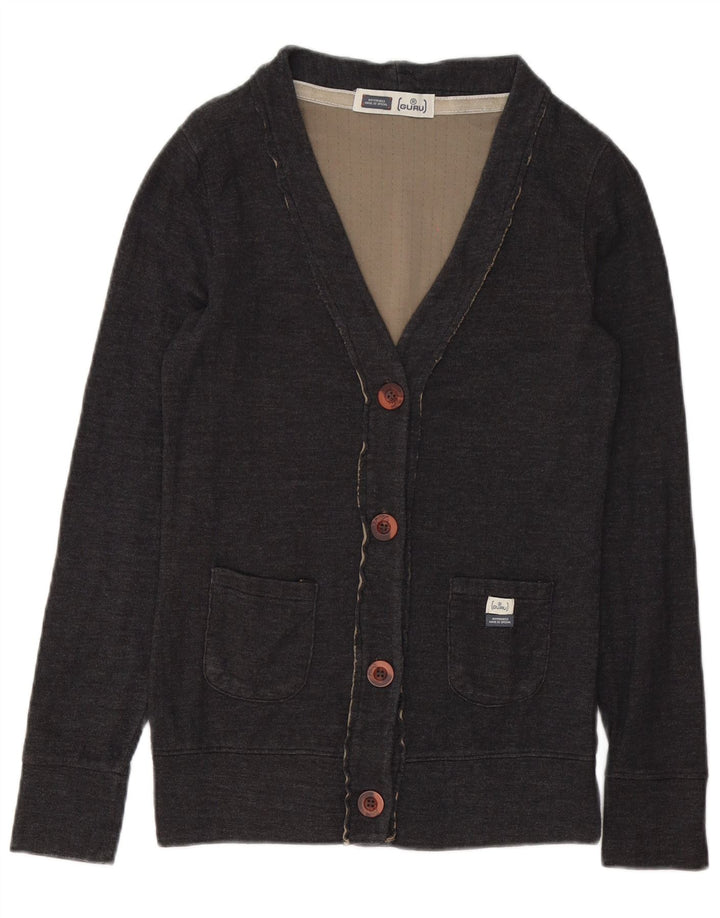 Ανδρικό πουλόβερ Guru Cardigan Μικρό Γκρι Βαμβακερό
