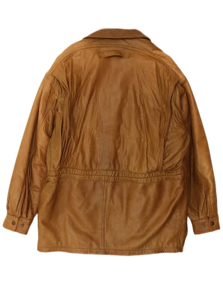 Vintage Ανδρικό Δερμάτινο Παλτό UK 42 XL Καφέ Δέρμα