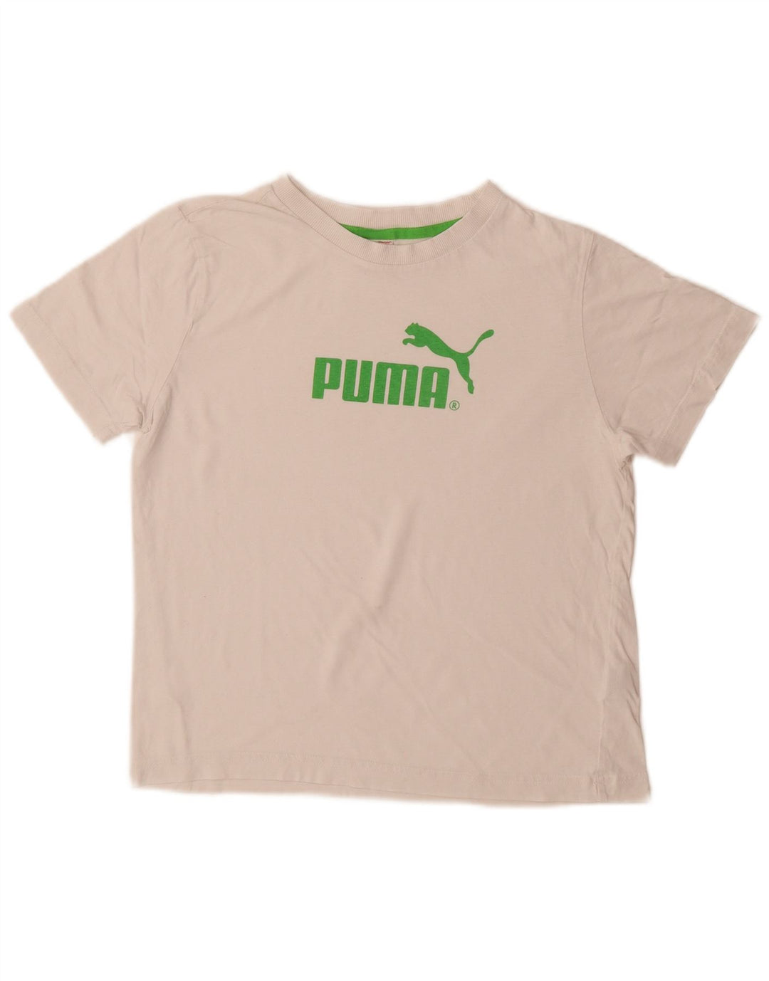Puma Boys Graphic T-Shirt Top 11-12 Years Λευκό