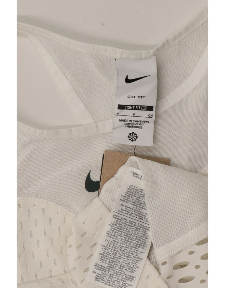 Γυναικεία στενή εφαρμογή Nike See Through Crop Vest Top 8 Small White Polyester
