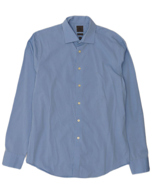 Calvin Klein Ανδρικό πουκάμισο Slim Fit Size 40 15 3/4 Medium Blue Classic