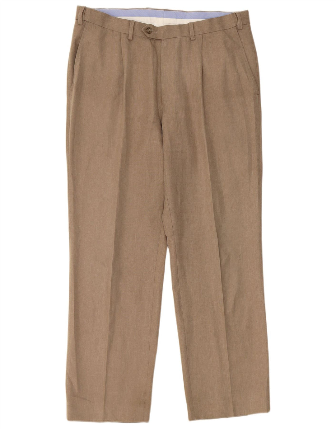 Marks & Spencer Ανδρικό παντελόνι Chino με κανονική εφαρμογή W34 L29 Μπεζ πολυεστέρας