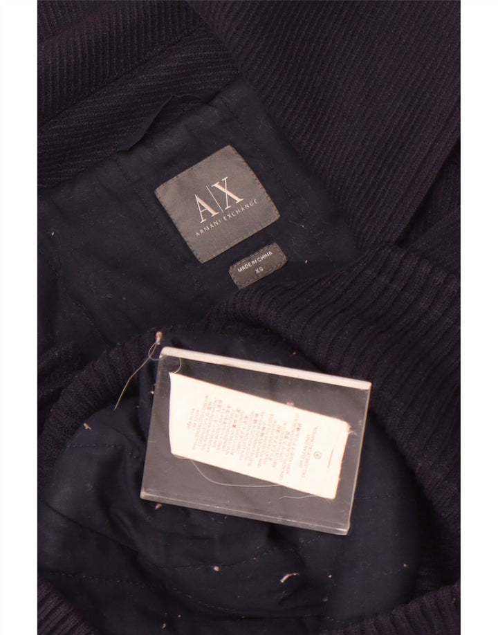 Armani Exchange Γυναικείο Διπλό Μπουφάν Crop Bomber UK 6 XS Navy Blue