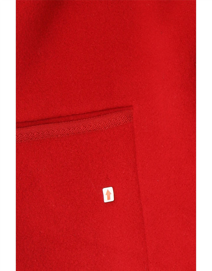 Genny Γυναικείο Μπουφάν Μπλέιζερ με 3 Κουμπιά UK 10 Small Red Wool