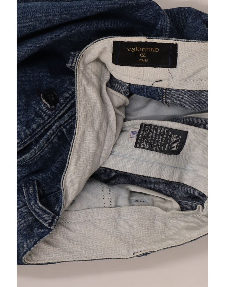 Valentino Γυναικείο ίσιο τζιν W36 L31 Μπλε βαμβακερό