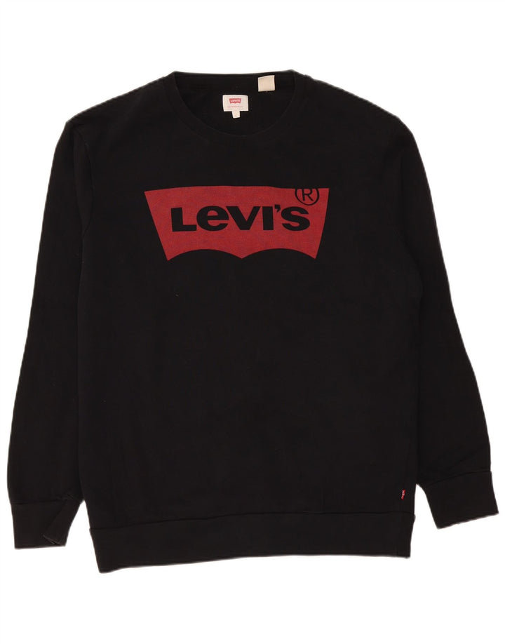 Ανδρικό γραφικό φούτερ Levi's Jumper μεγάλο μαύρο βαμβακερό