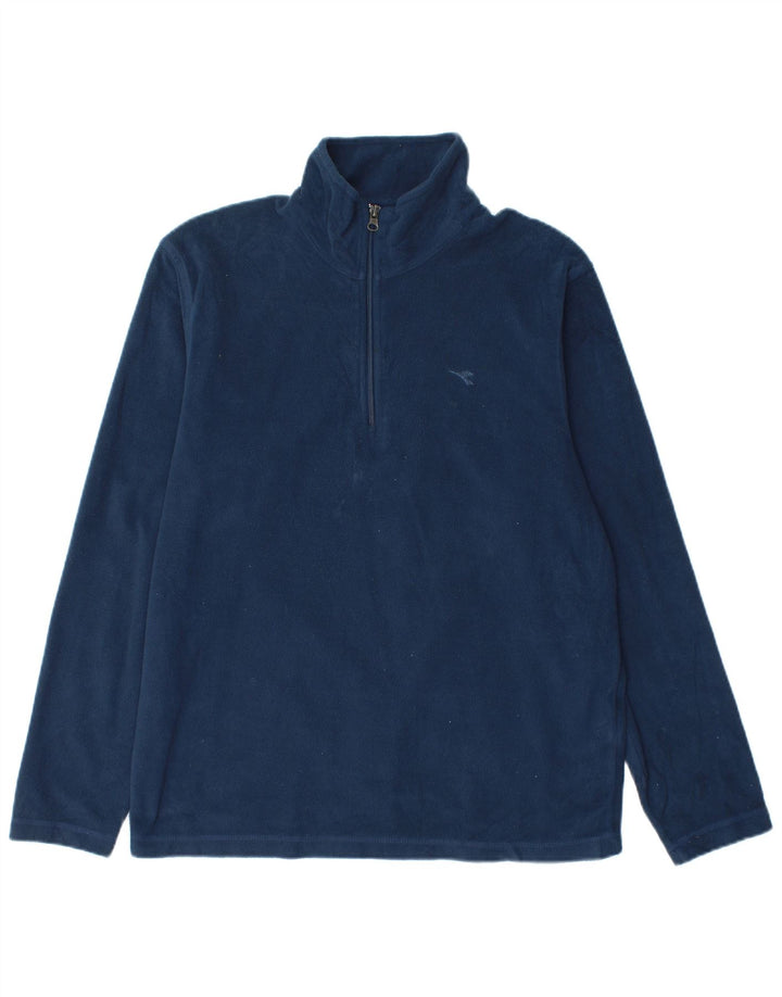 Diadora Ανδρικό φερμουάρ με λαιμόκοψη Fleece Jumper Μεγάλο Navy Blue Polyester