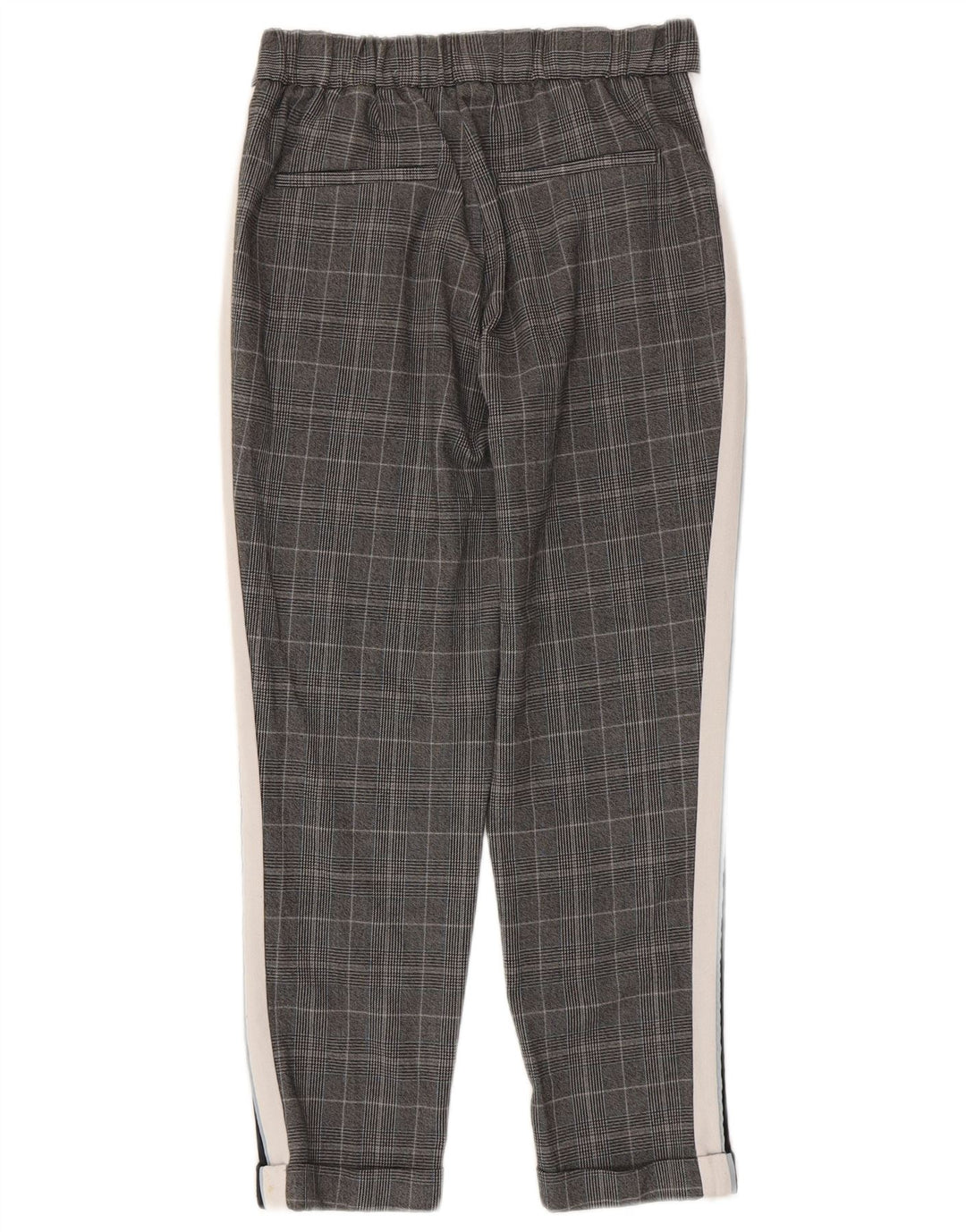 Zara Γυναικείο Slim Casual Παντελόνι Small W26 L24 Grey Check Polyester