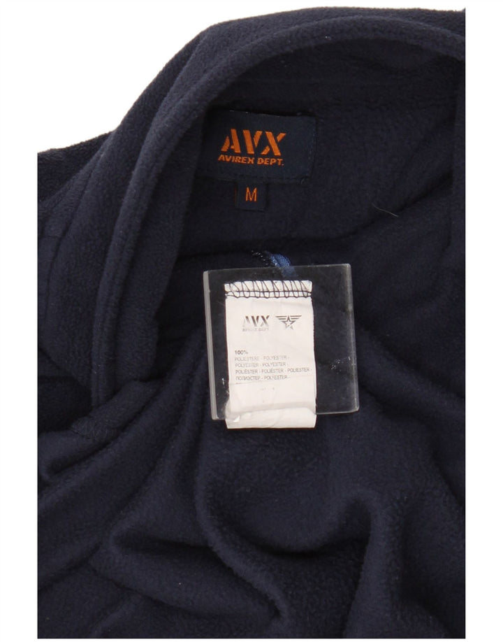 Ανδρικό φερμουάρ Avirex Fleece Jumper με μεσαίο μπλε ναυτικό πολυεστέρας