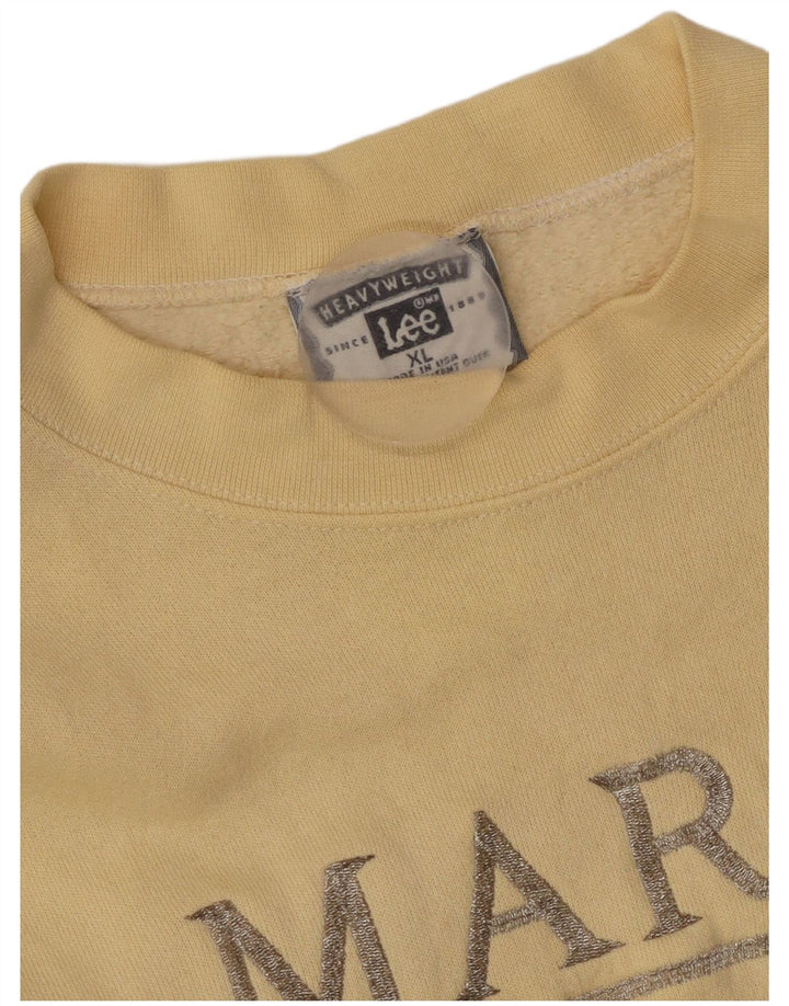 Ανδρικό γραφικό φούτερ LEE Jumper XL Κίτρινο βαμβακερό