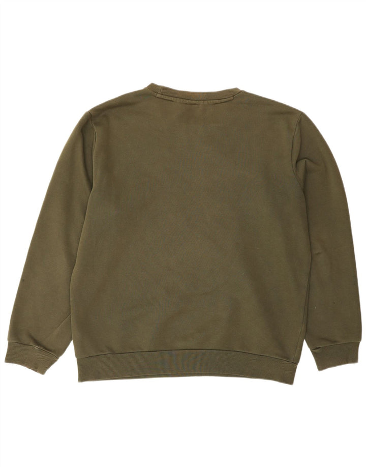 Ανδρικό γραφικό φούτερ Puma Jumper Medium Khaki Βαμβακερό