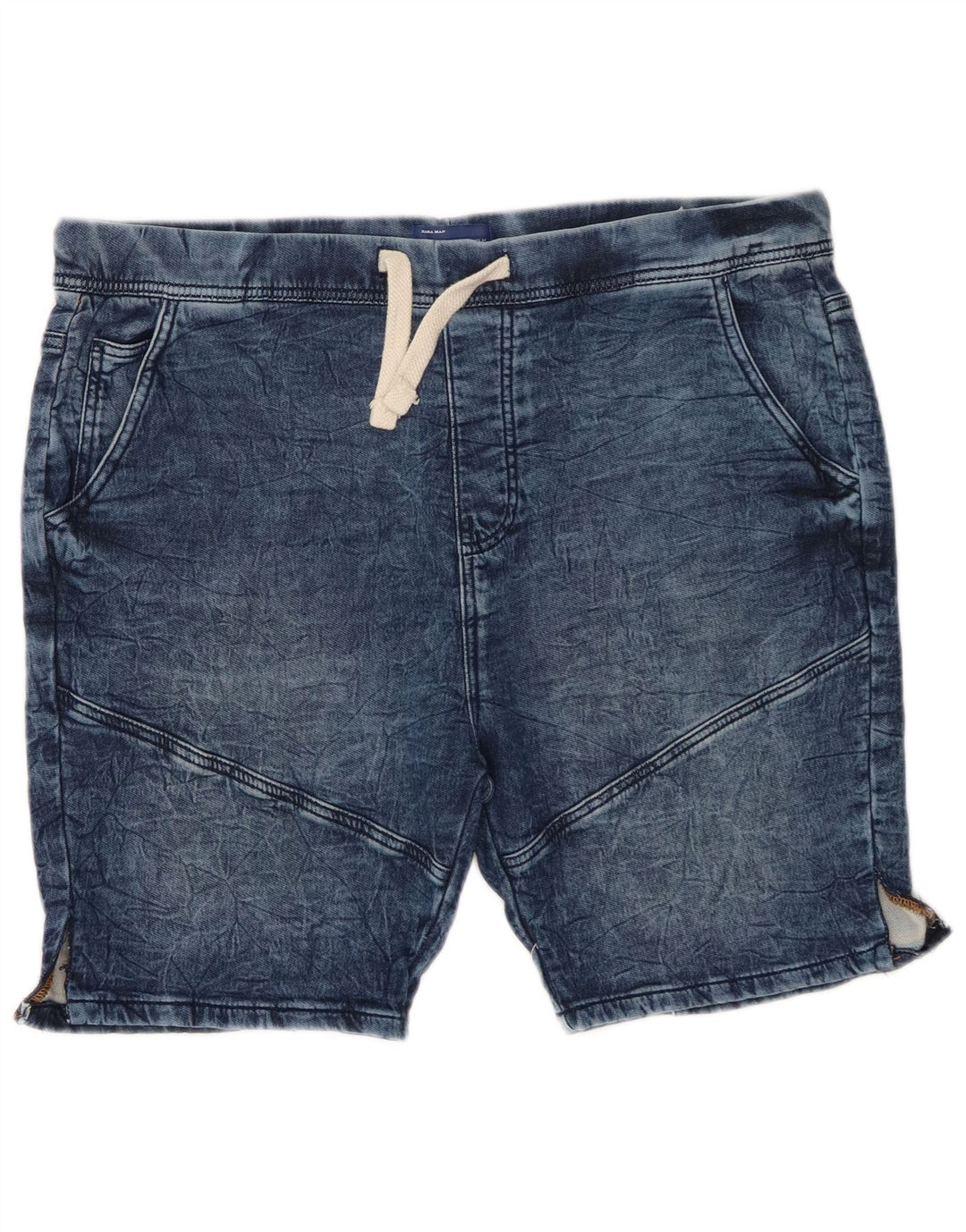 Zara Ανδρικό τζιν σορτς XL W38 Μπλε βαμβακερό
