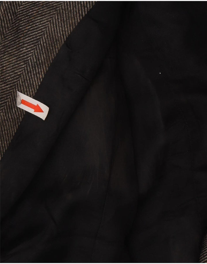 Zara Γυναικείο μπουφάν σακάκι με διπλό στήθος UK 10 Μικρό Γκρι Ψαροκόκκαλο