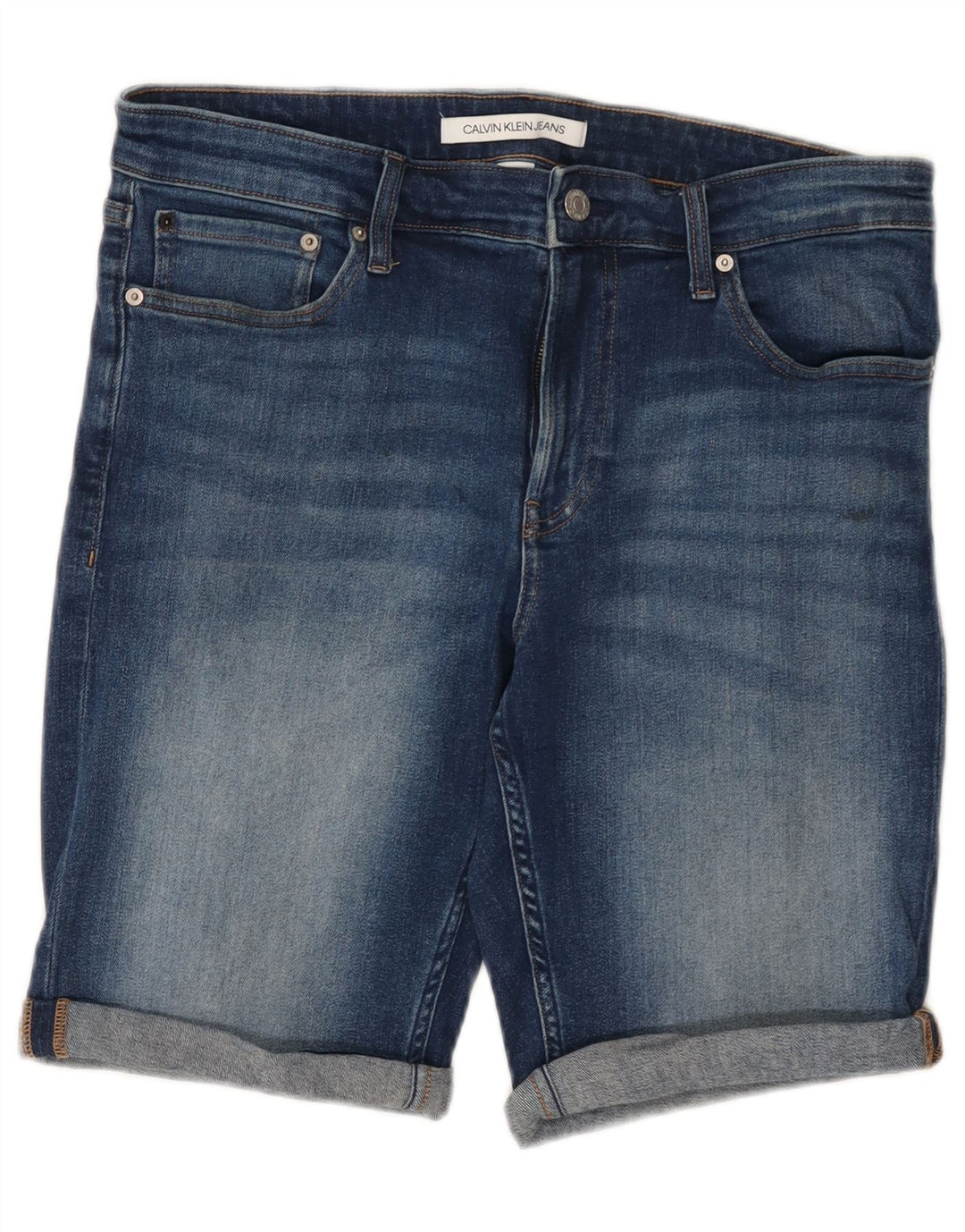Ανδρικό τζιν σορτς Calvin Klein W32 Βαμβακερό μεσαίο μπλε