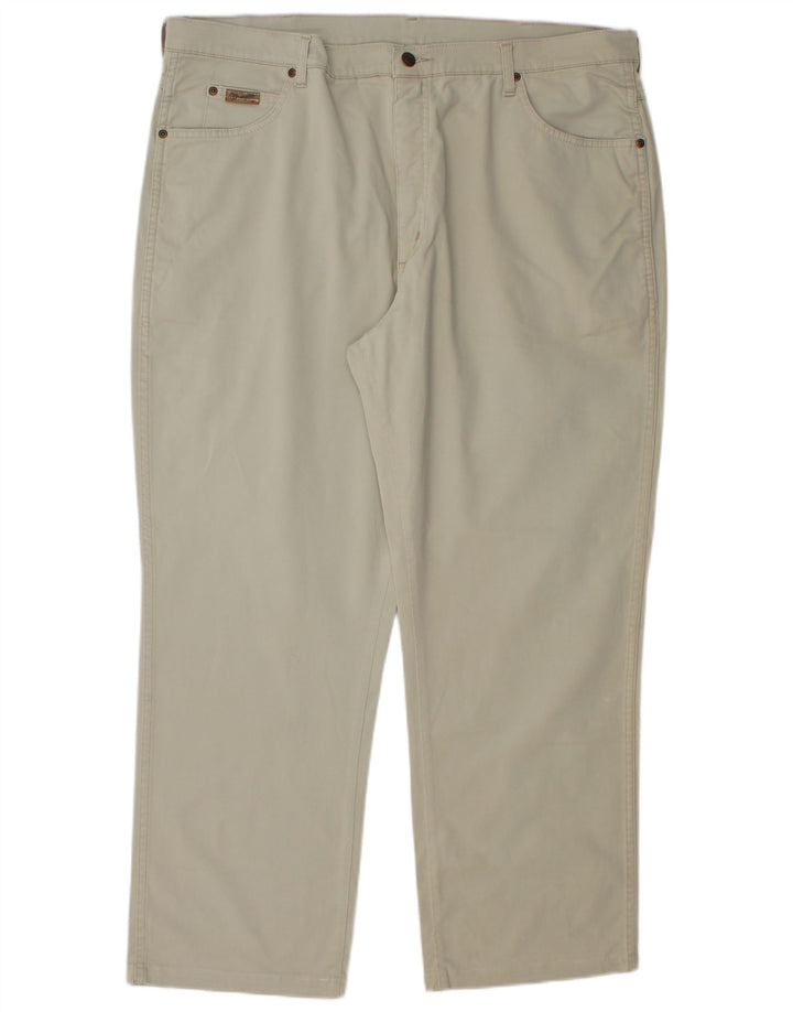 Ανδρικό τζιν ίσιο Wrangler W42 L29 Μπεζ βαμβακερό