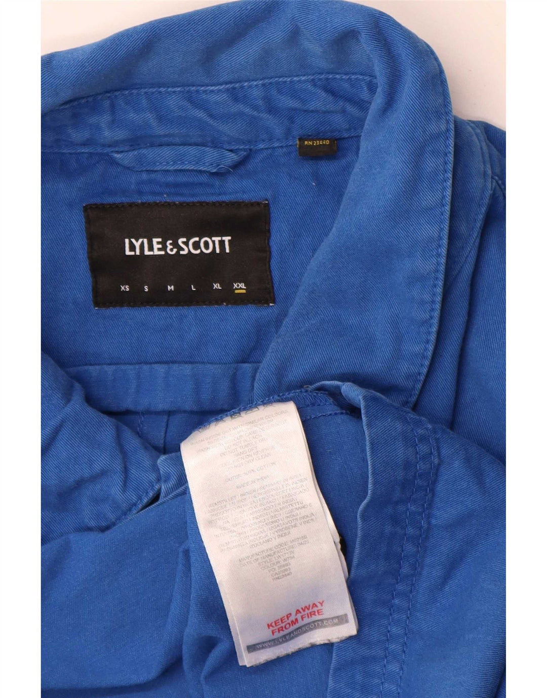 Lyle & Scott Ανδρικό μπουφάν μπουφάν UK 44 2XL Blue Colourblock Cotton