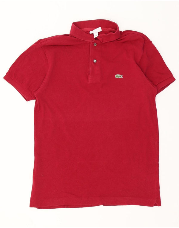 LACOSTE Mens Classic Fit Polo Shirt Size 4 Medium Red Cotton