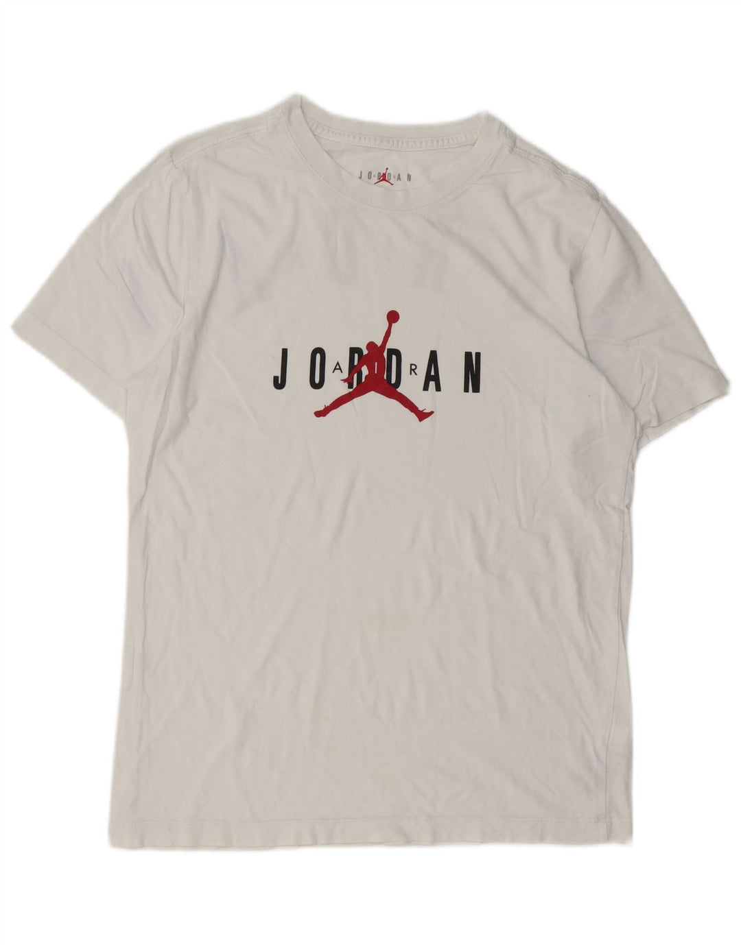 JORDAN Ανδρικό γραφικό T-Shirt Top Μεσαίο λευκό βαμβακερό