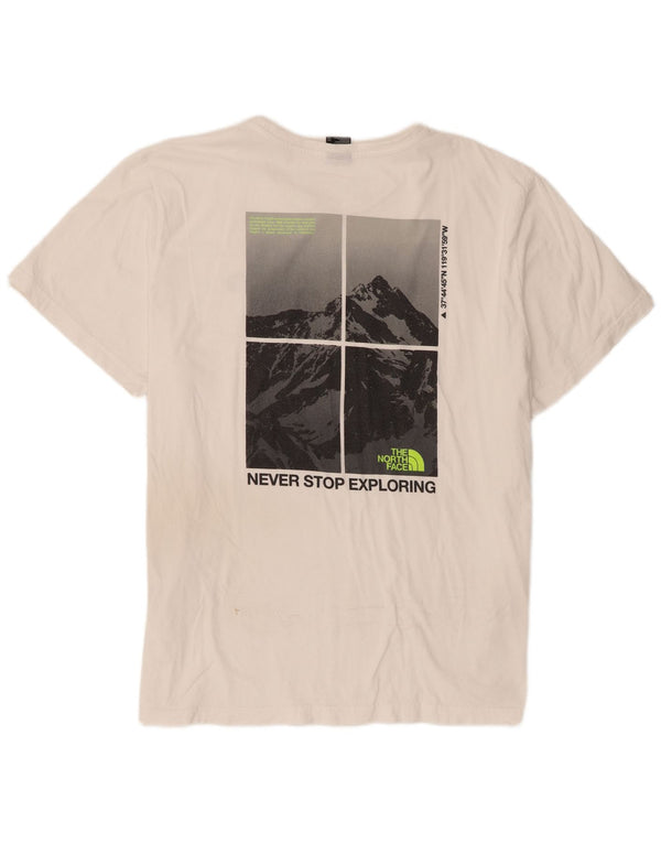 Ανδρικό γραφικό T-Shirt North Face Top 2XL Λευκό βαμβακερό