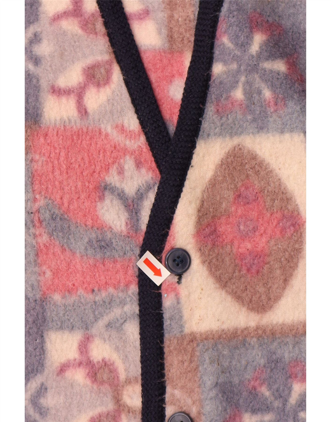 VINTAGE Ανδρικό Fleece Gilet UK 42 XL Πολύχρωμο Fair Isle Polyester