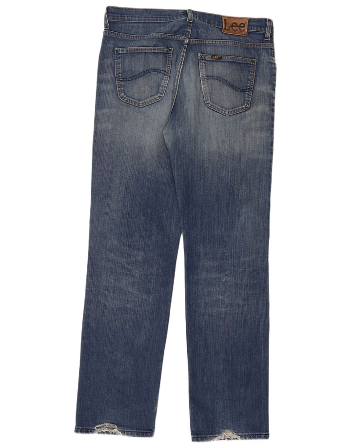 Lee Mens Brooklyn Straight Jeans W36 L34 Blue Cotton