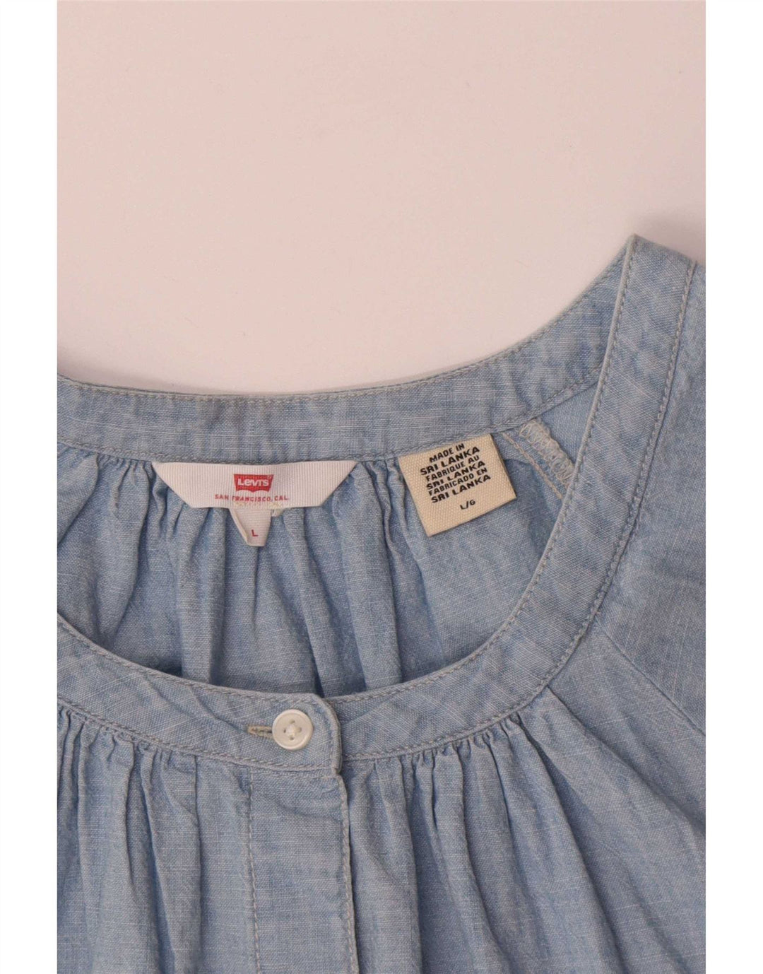 Levi's Γυναικείο πουκάμισο Oversized Μπλούζα UK 16 Μεγάλο Μπλε Βαμβακερό