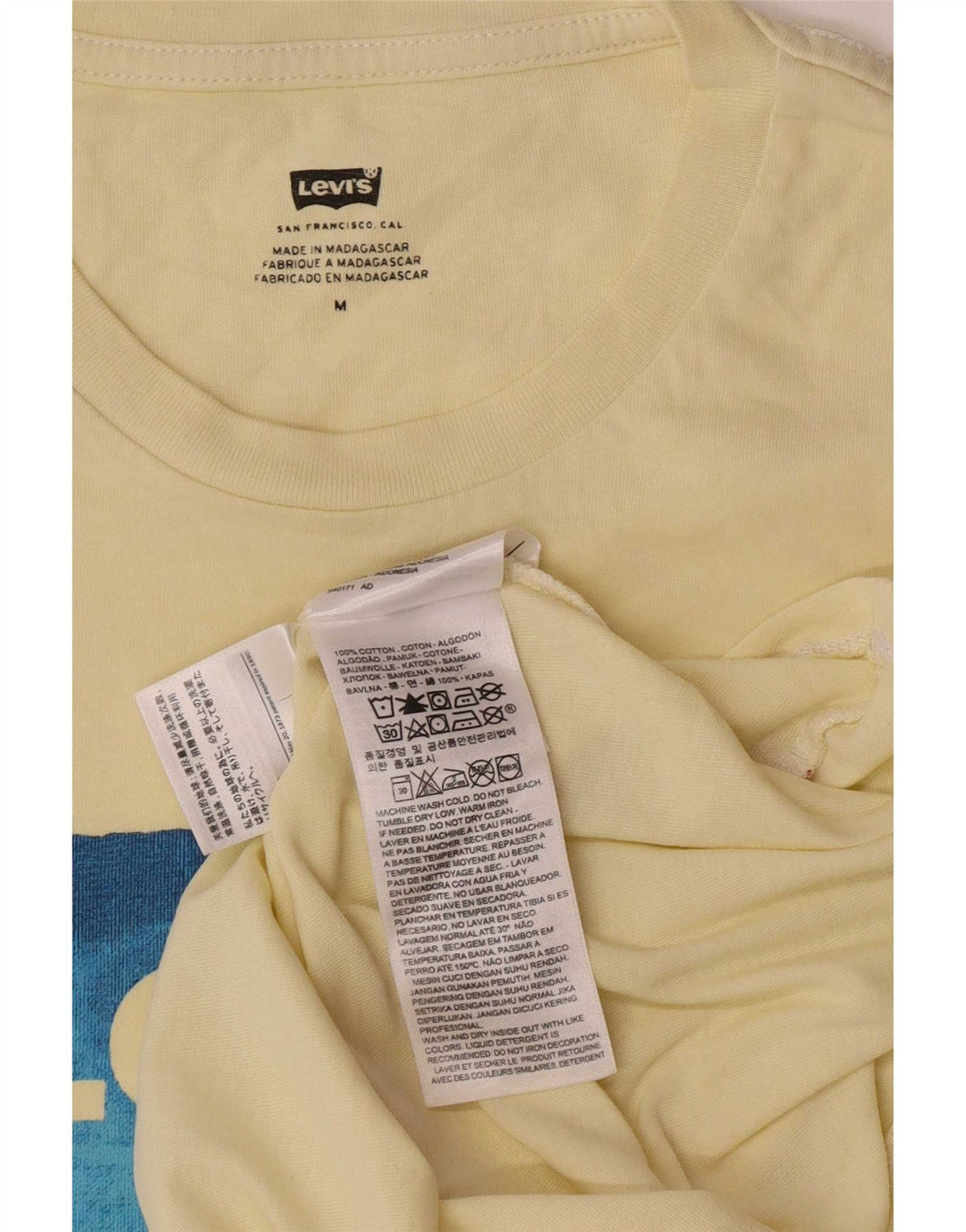 Ανδρικό γραφικό T-Shirt Levi's Top Μεσαίο κίτρινο βαμβακερό