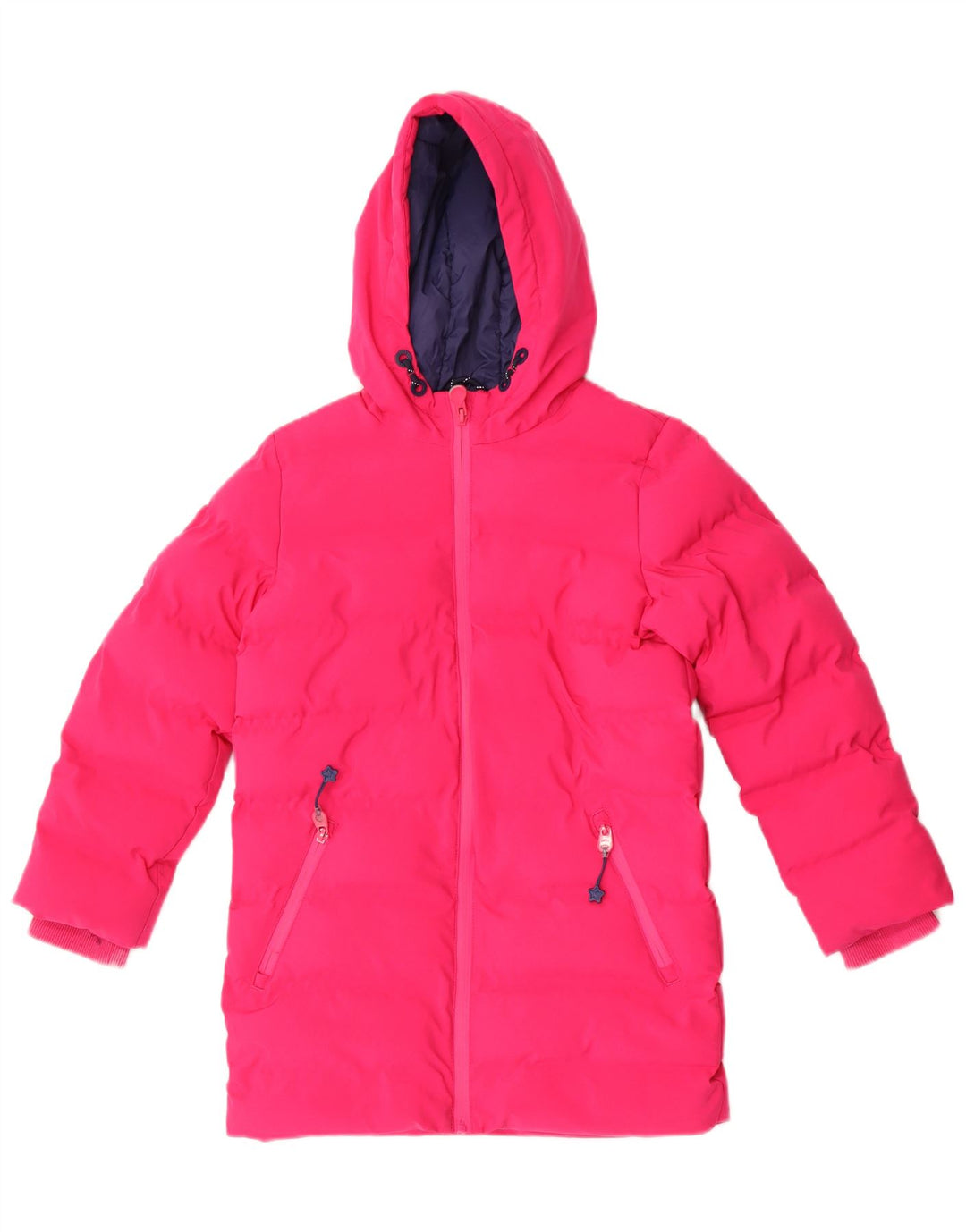 Joules Girls Hooded Hooded Jacket 8-9 Years Pink Polyester
