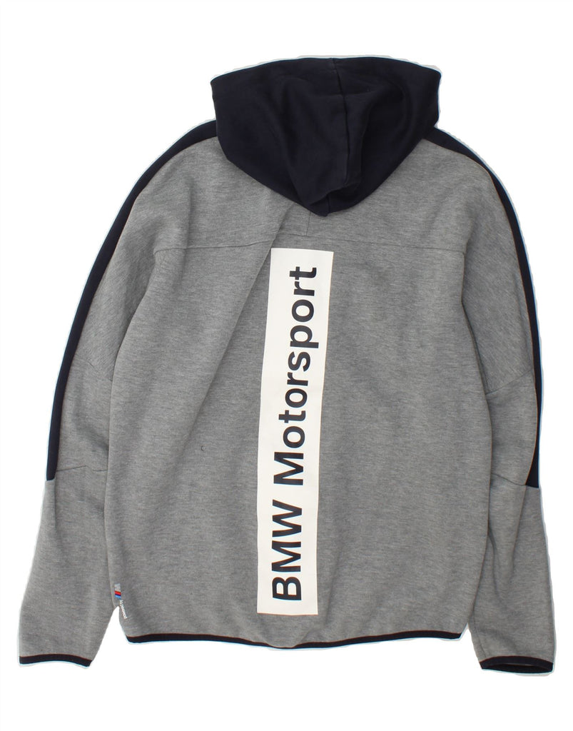 PUMA Mens BMW Motorsport Zip Hoodie Sweater Medium Grey Colourblock Vintage Puma and Second-Hand Puma from Messina Hembry 