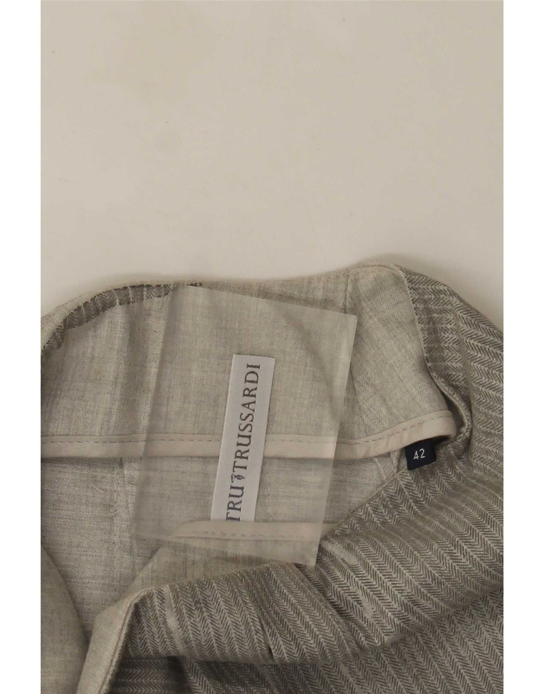 Trussardi Γυναικεία Μίνι Φούστα Πλισέ IT 42 Medium W28 Γκρι ψαροκόκαλο
