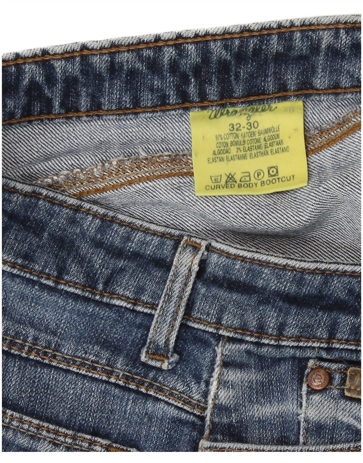 Wrangler Γυναικείο τζιν παντελόνι W32 μεγάλο μπλε βαμβακερό