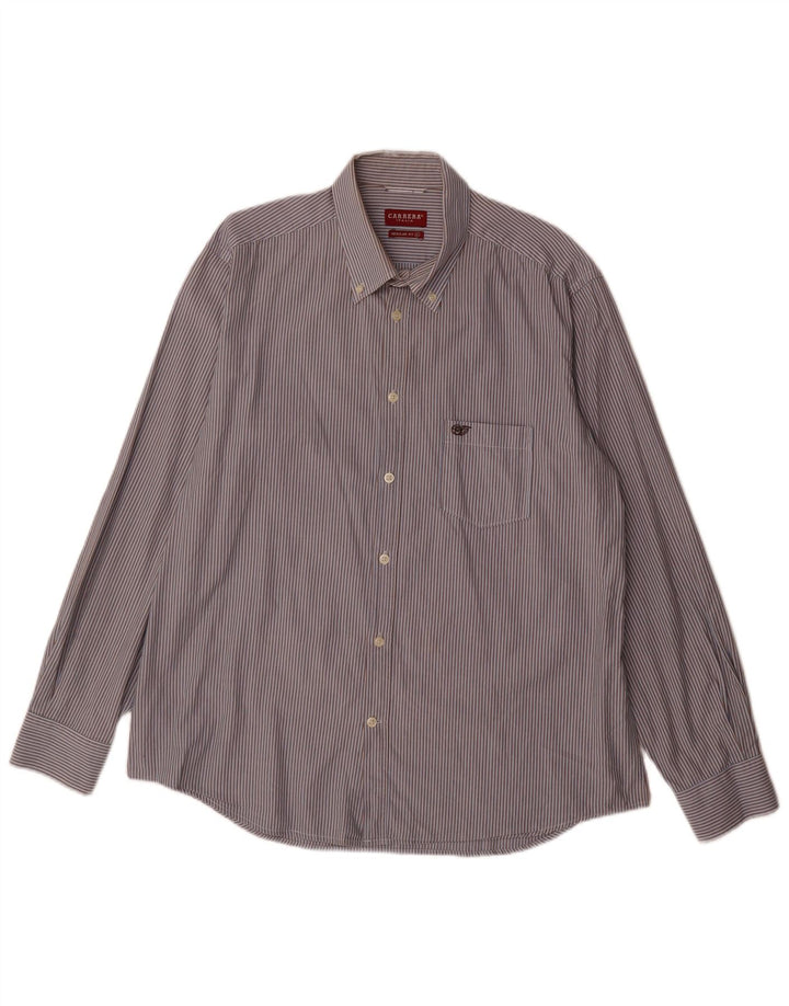 Ανδρικό πουκάμισο Carrera Regular Fit XL Μπλε βαμβακερό ριγέ