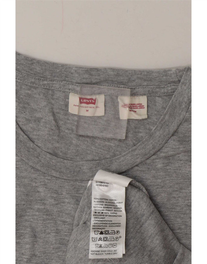 Γυναικείο T-Shirt Levi's Top UK 14 Βαμβακερό μεσαίο γκρι φλύκταινα