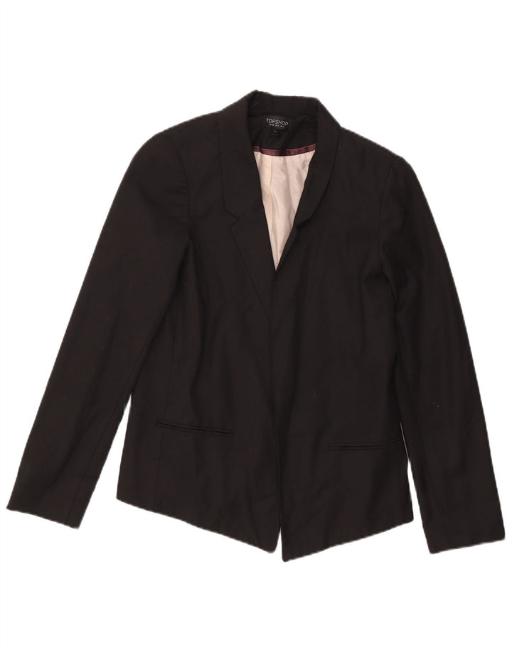 Topshop Γυναικείο Open Blazer Jacket UK 8 Small Black Polyester