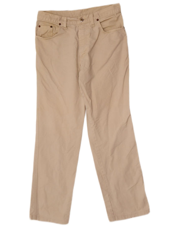 Vintage Ανδρικό ίσιο casual παντελόνι IT 48 Medium W30 L29 Beige βαμβακερό