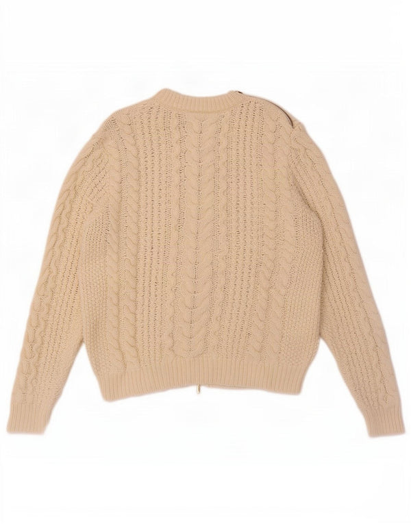 Polo Ralph Lauren γυναικείο πουλόβερ με φερμουάρ UK 16 μεγάλο σε ανοιχτό λευκό