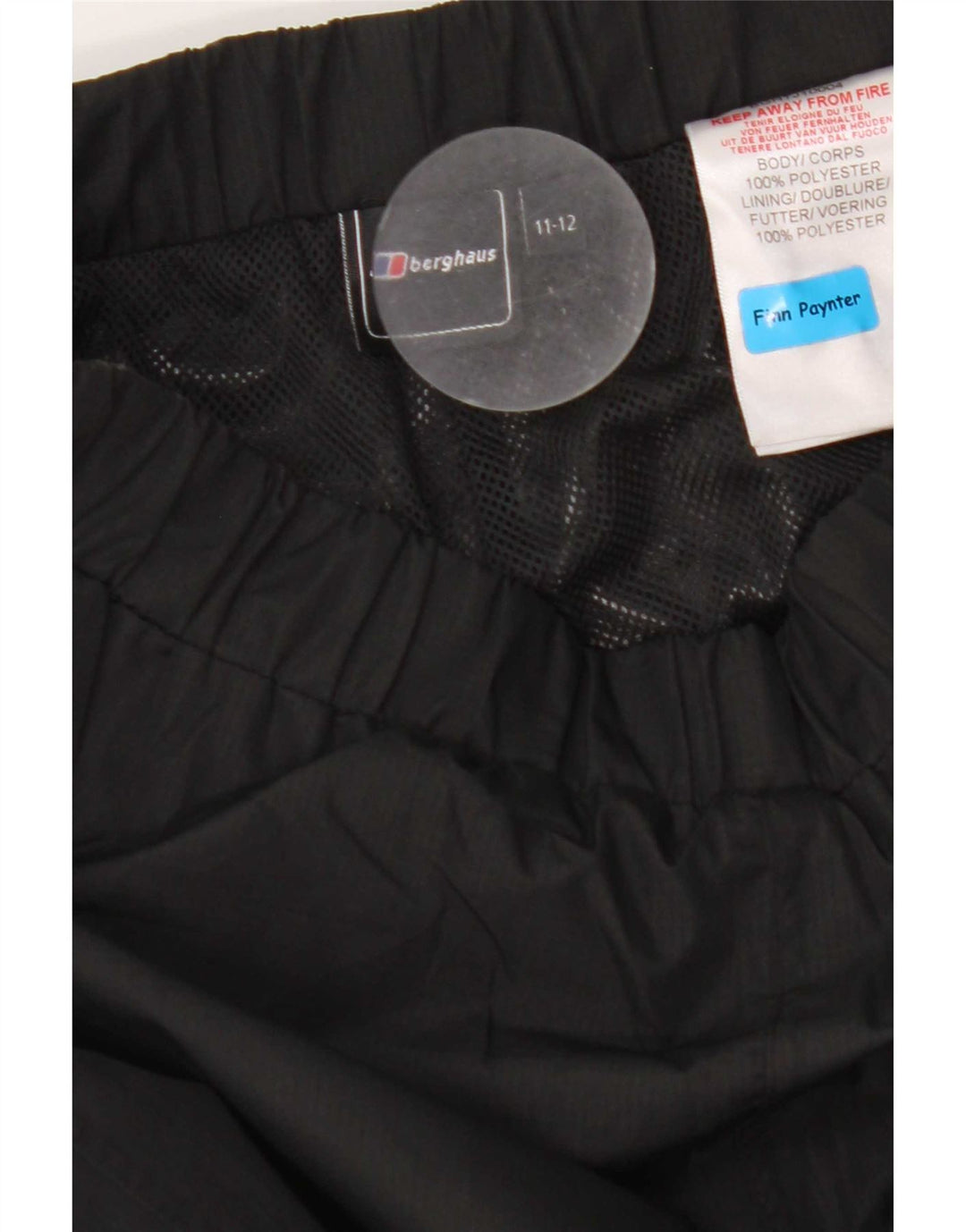 Berghaus Boys αδιάβροχο παντελόνι 11-12 ετών Μαύρο πολυεστέρα