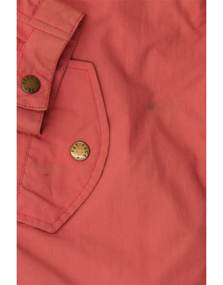 Fat Face Γυναικείο Μπουφάν με κουκούλα αντιανεμικό UK 12 Medium Pink Nylon