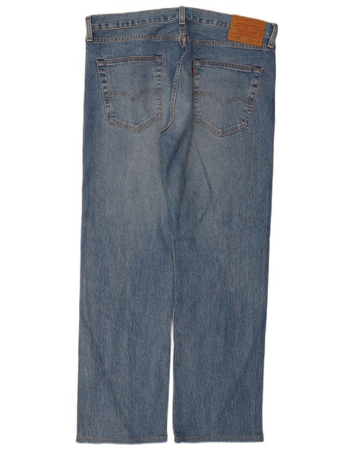 Levi's Mens 501 Straight Jeans W36 L32 Blue Cotton